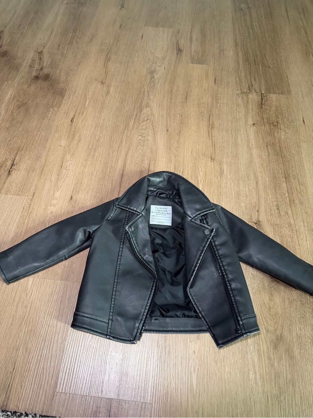 Primark Black Faux Leather Baby Jacket